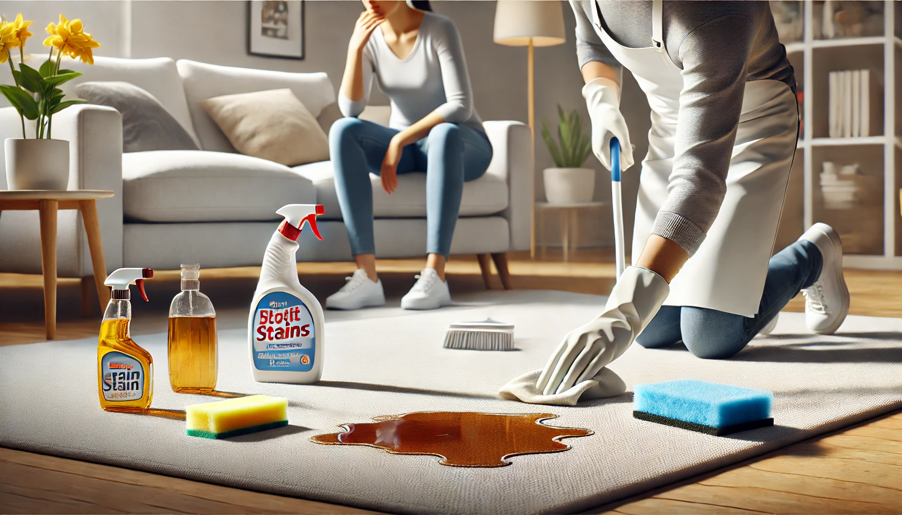Scrubbing Stains Instead of Blotting