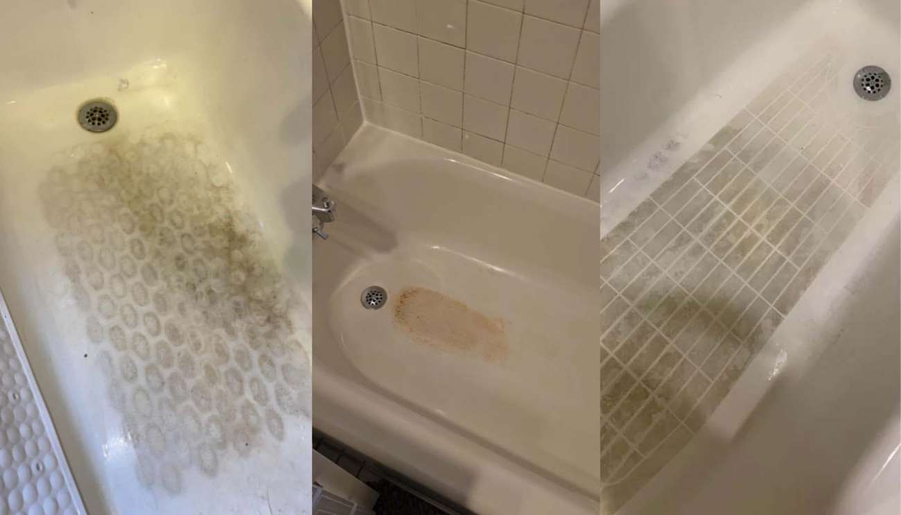 Bath Mats Stains on Shower Floors